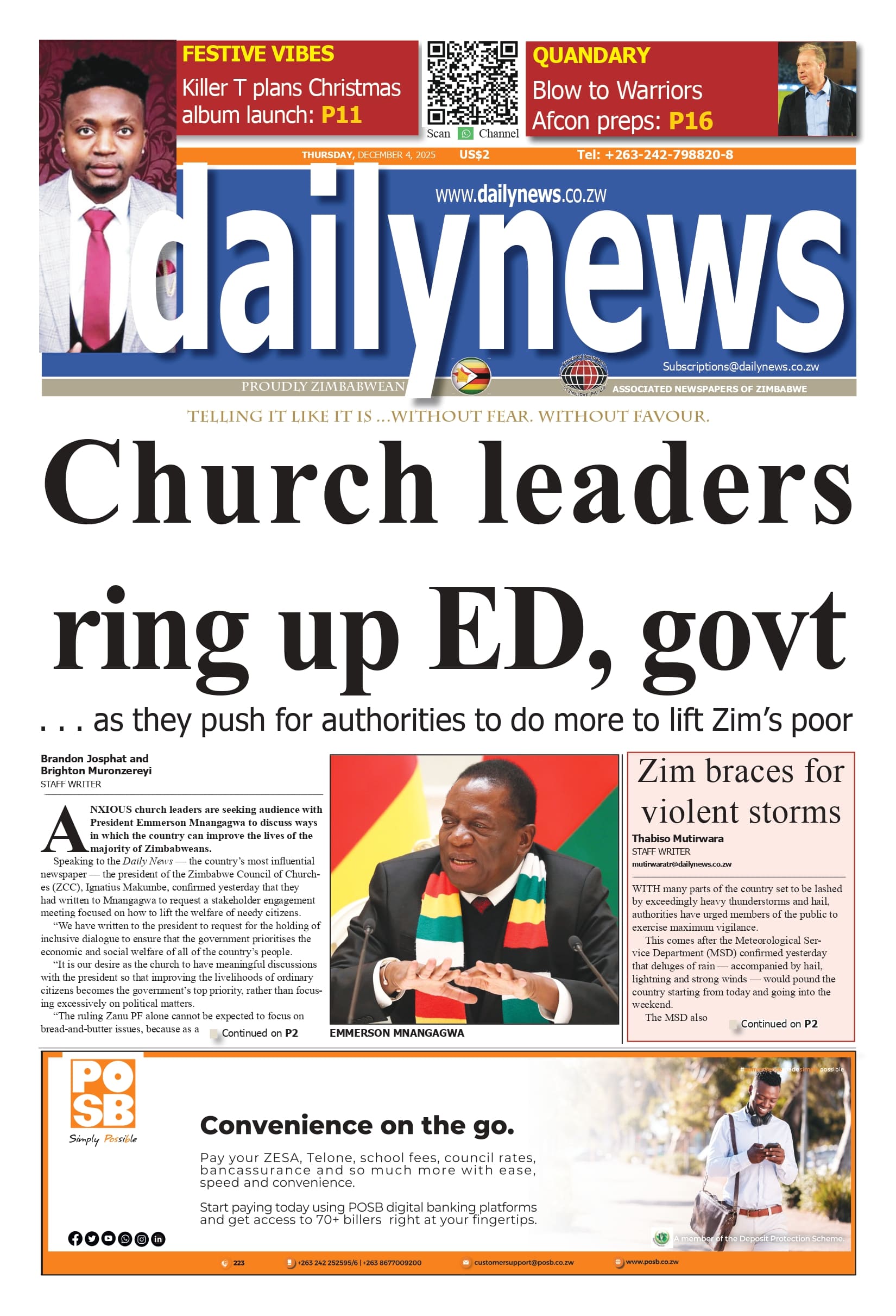 Thursday 4 December 2025